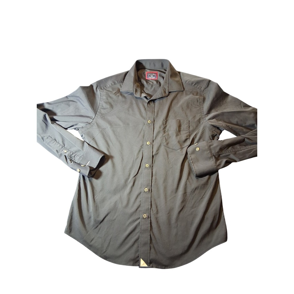 UNTUCKit Slim Fit Performance Shirt Mens Small Gray Nylon Stretch Button Down